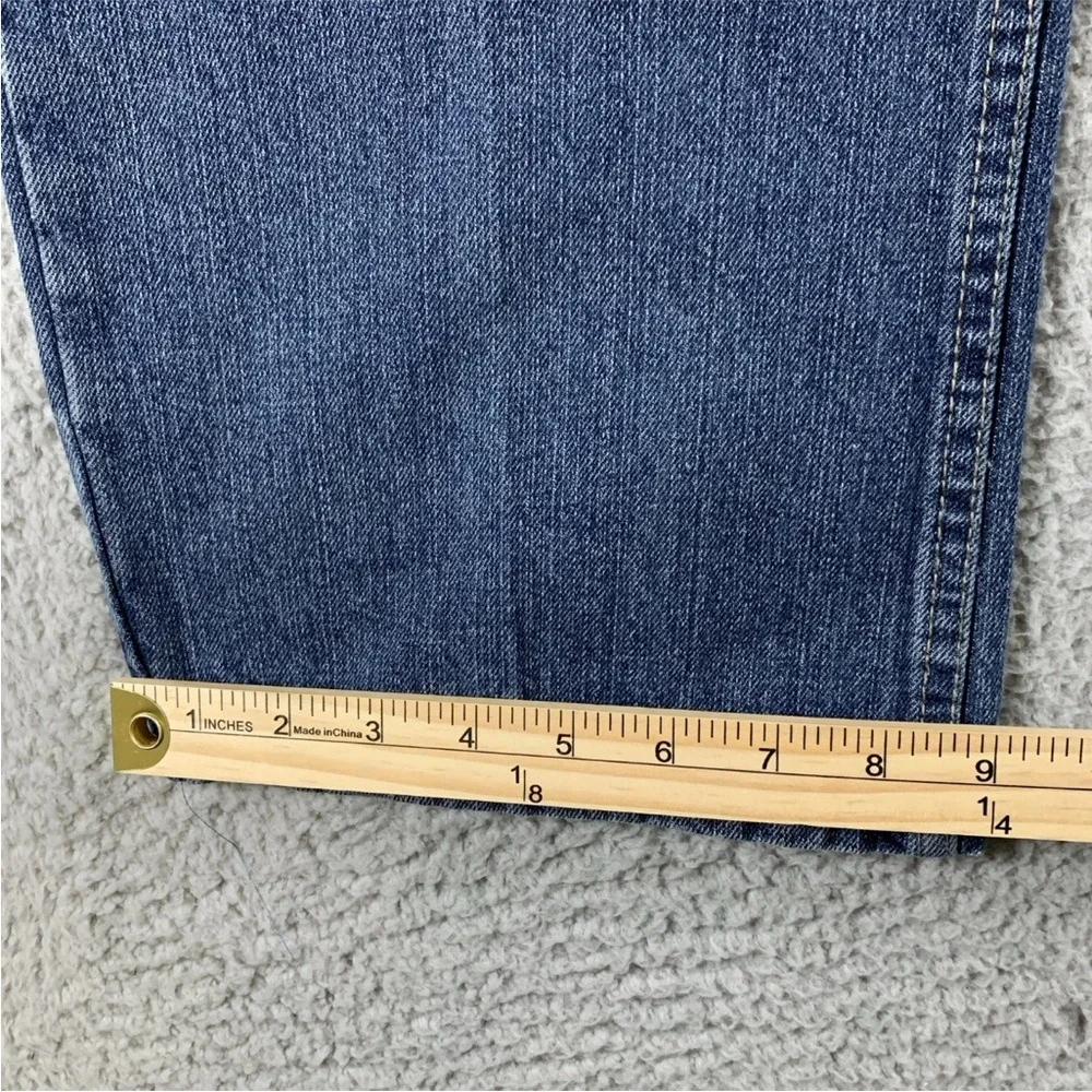 PHAT FARM Jeans Men's Zip Fly Embroidered Cotton Blue Denim 44x32 (Actual 42x30)